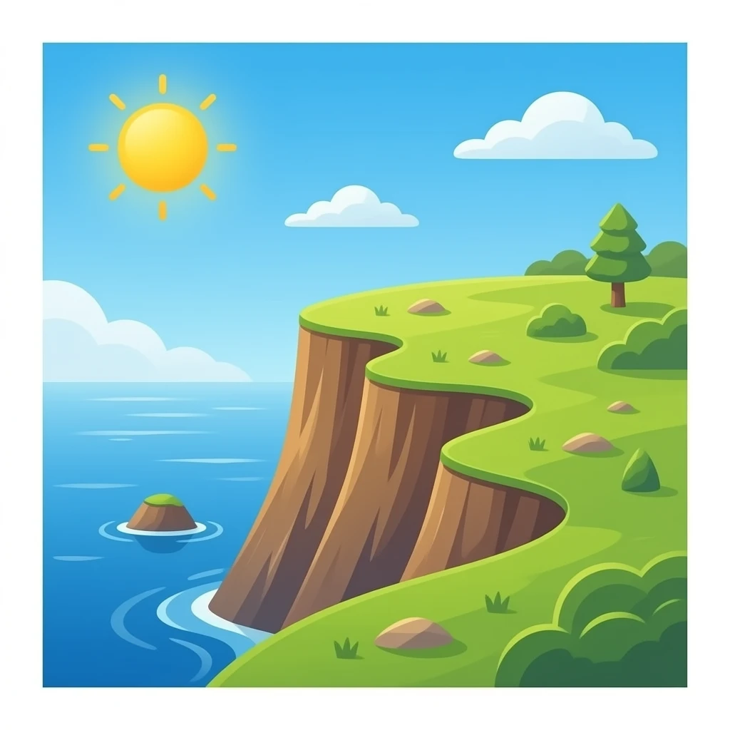 Cliff top down emoji