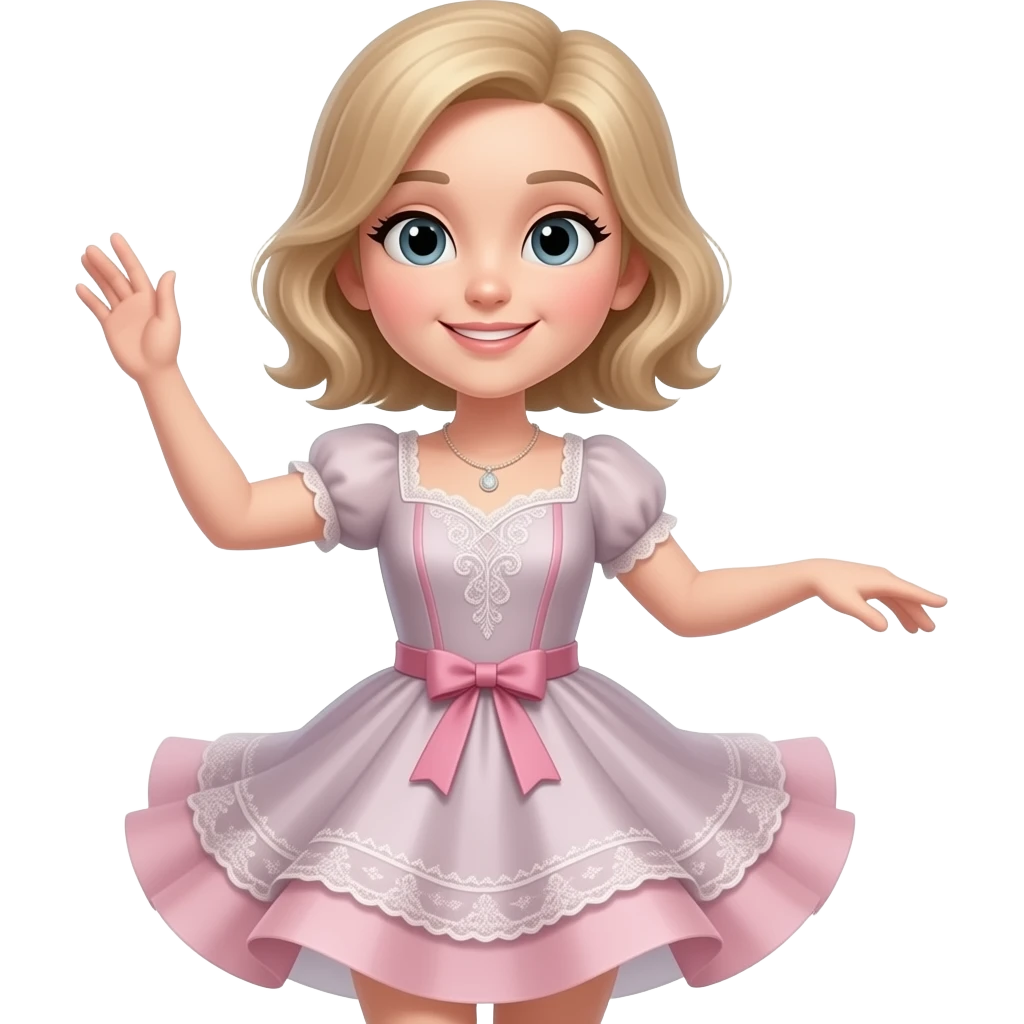 dancing in a dress emoji