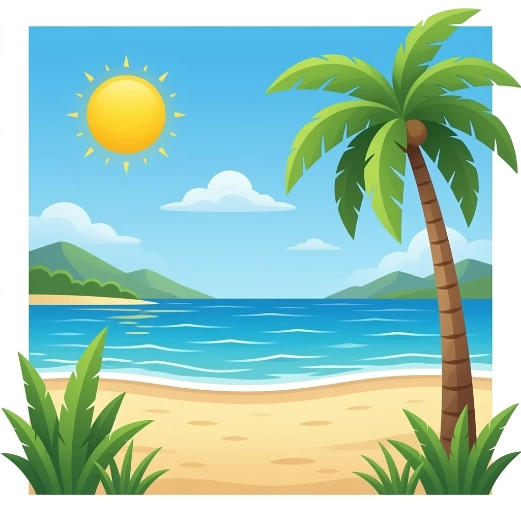 Beach emoji