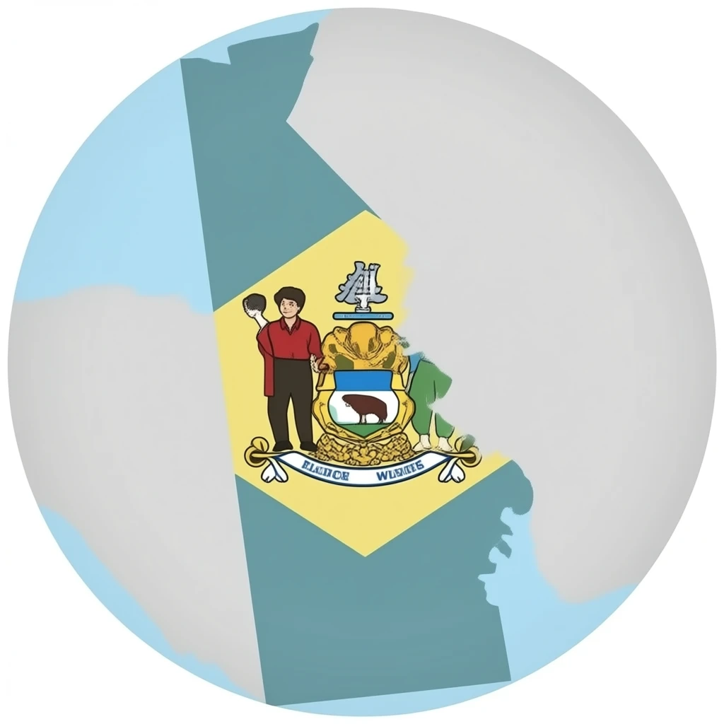 Delaware flag map emoji