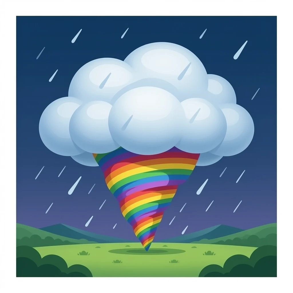 Rainbow Tornado emoji