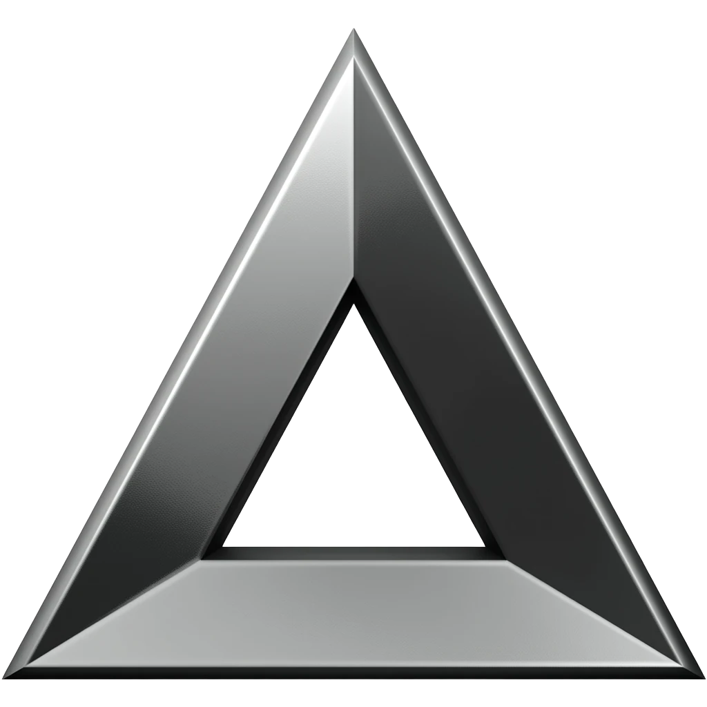 Prism (back and white) in triangle shape with no colors emoji