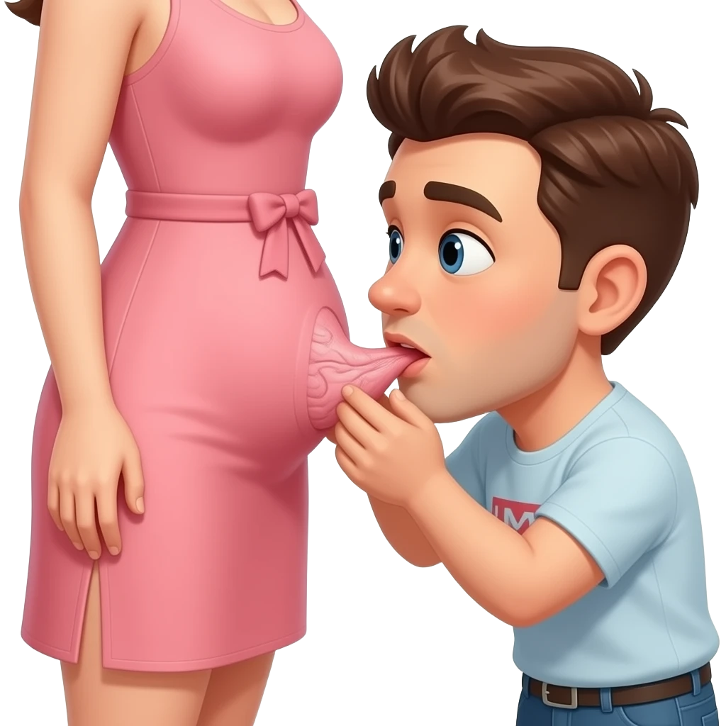Man sucking woman's genitals emoji