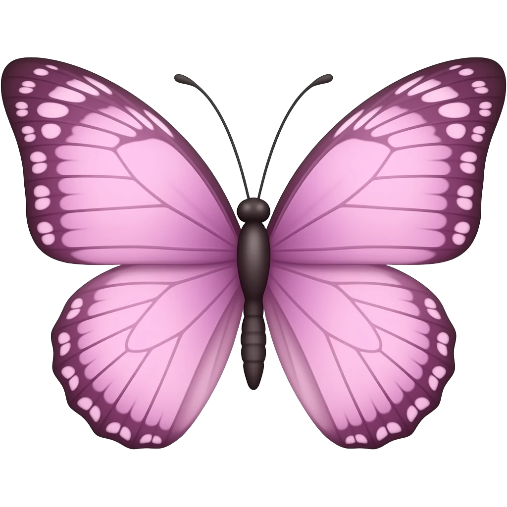 Baby pink little butterfly emoji