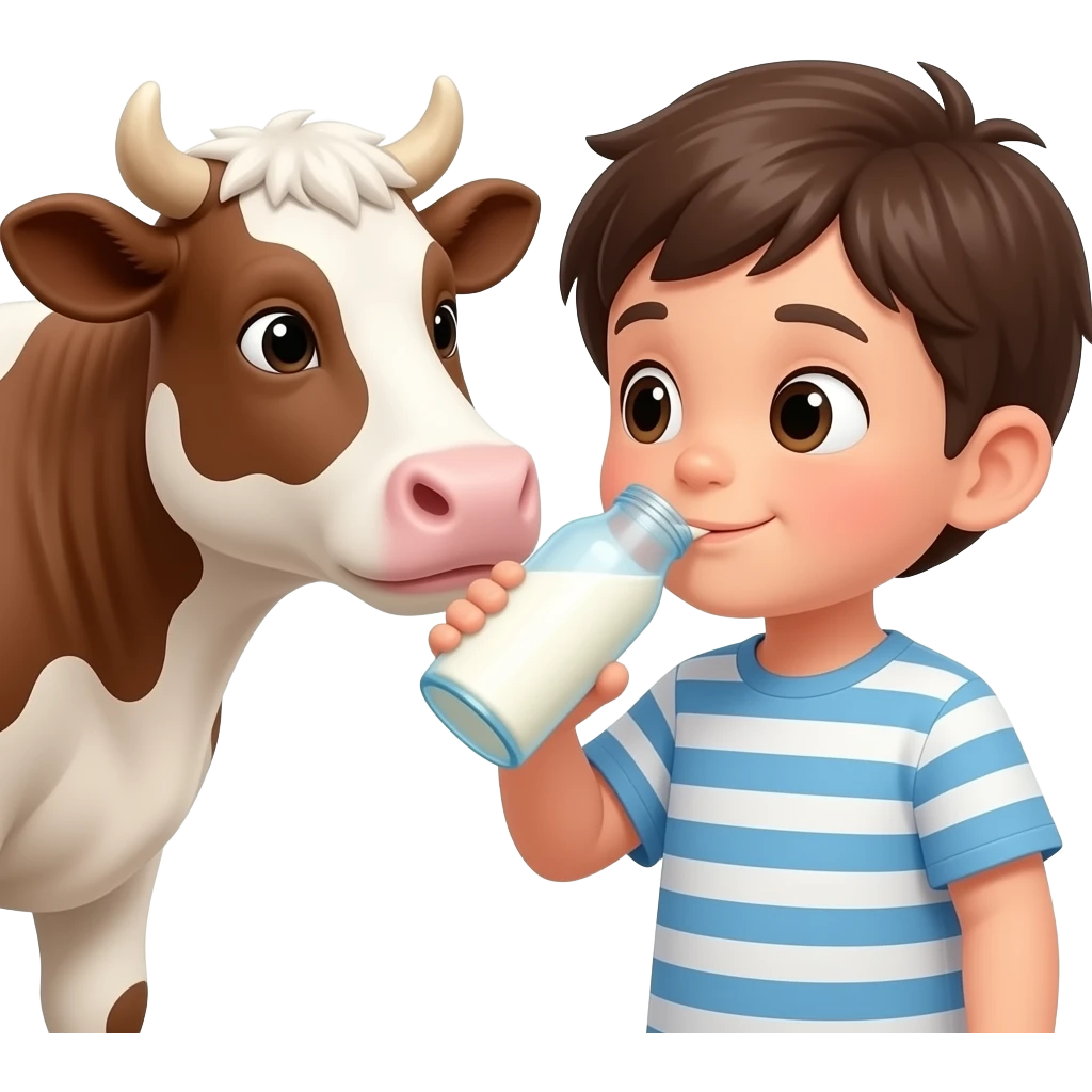 Дети корова молоко ест emoji