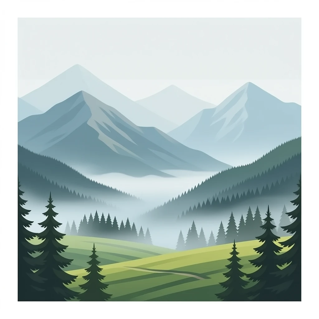 montañas con neblina emoji