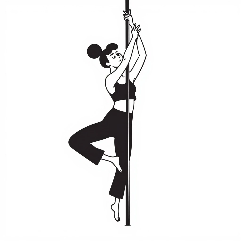 A girl doing pole dance emoji