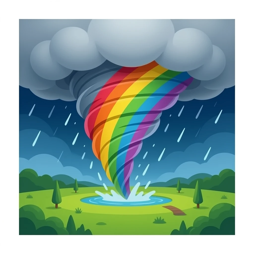 Rainbow Tornado emoji