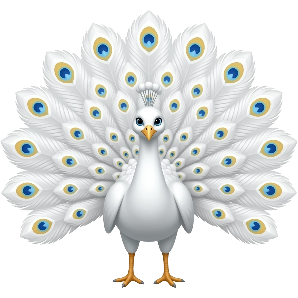 White peacock emoji