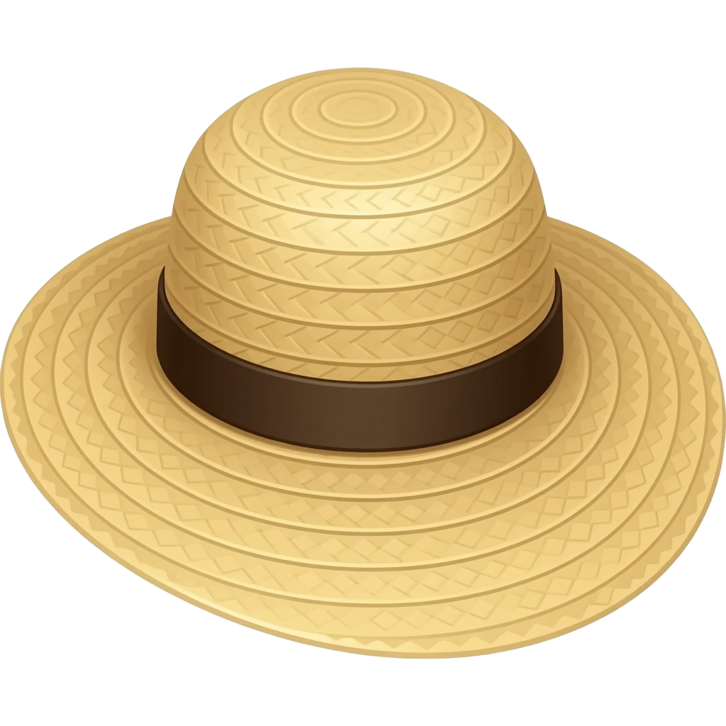 Chapeau de paille emoji