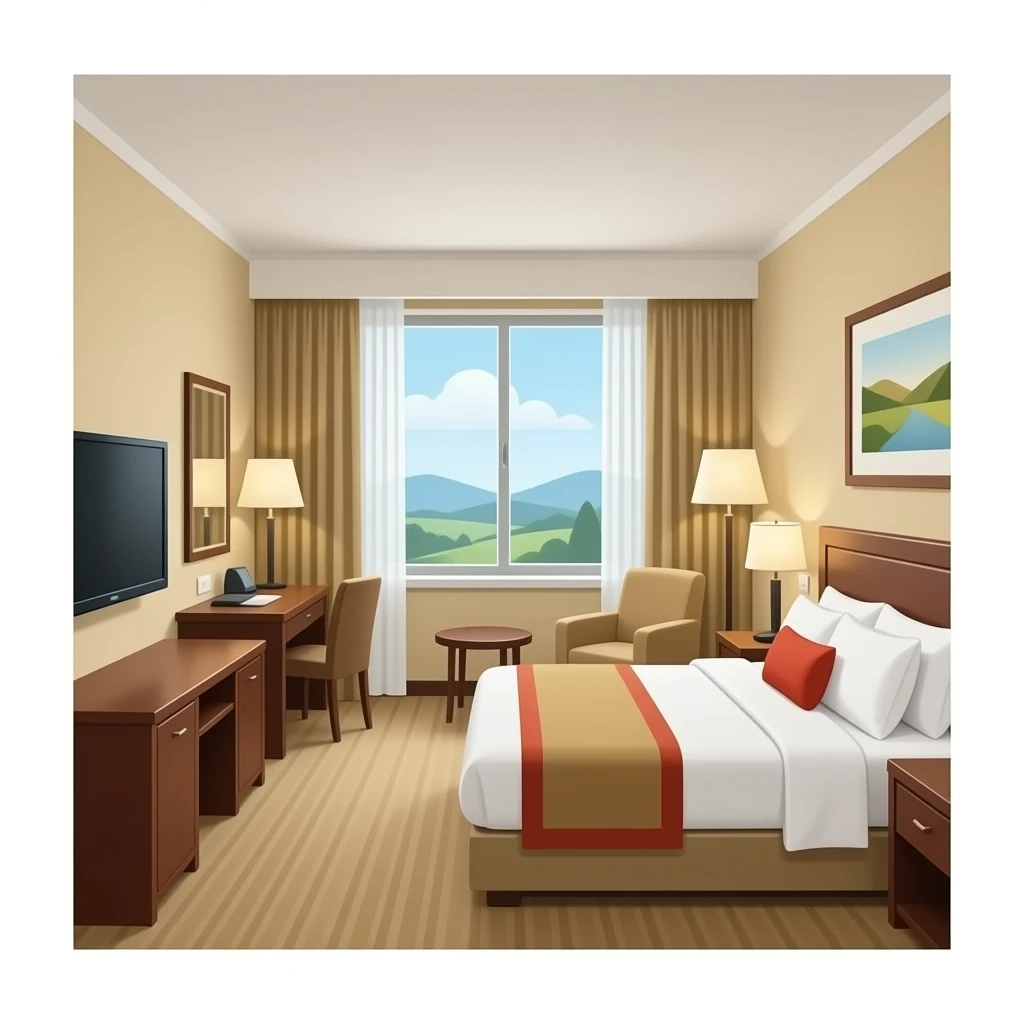 spacious hotel room emoji