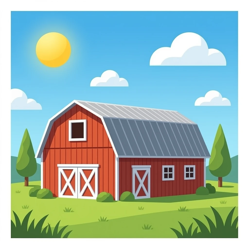 barn side view emoji