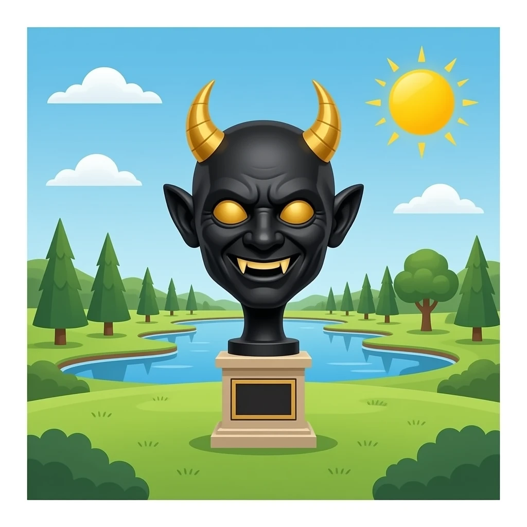 Skin city country club with the devil in the middle black and gold emoji