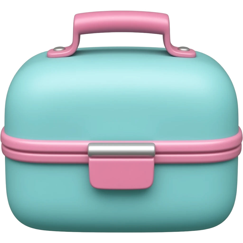 Turquoise and pink lunchbox emoji