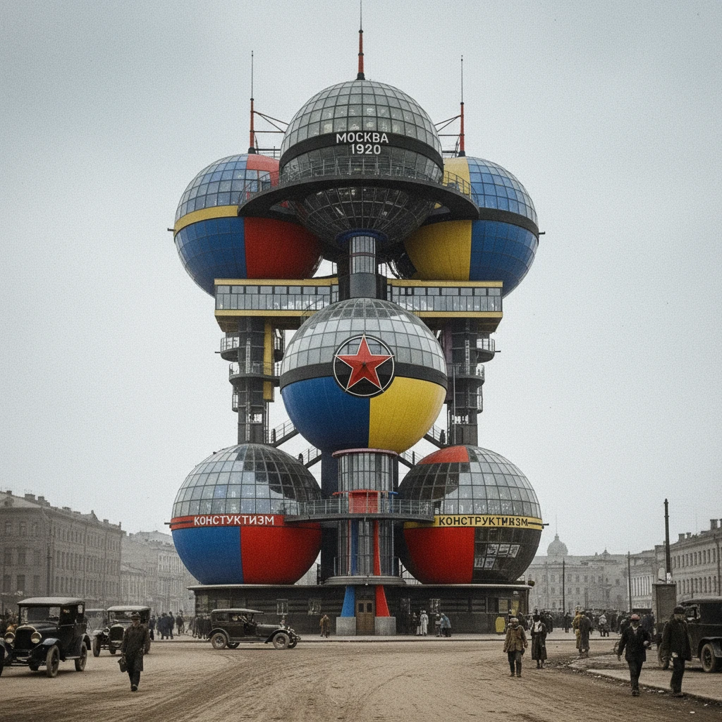 Конструктивистский дом из капсул в Москве 1920 года

Стиль - архивные цветные снимки emoji