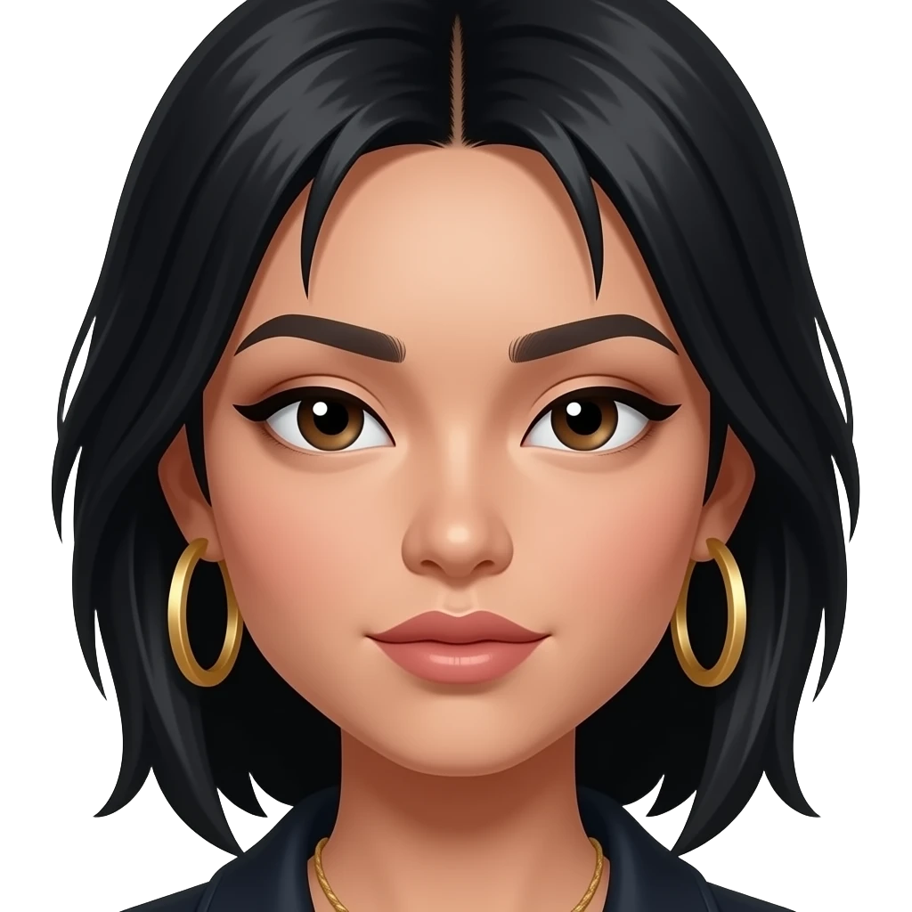 asian baddie with hoops emoji