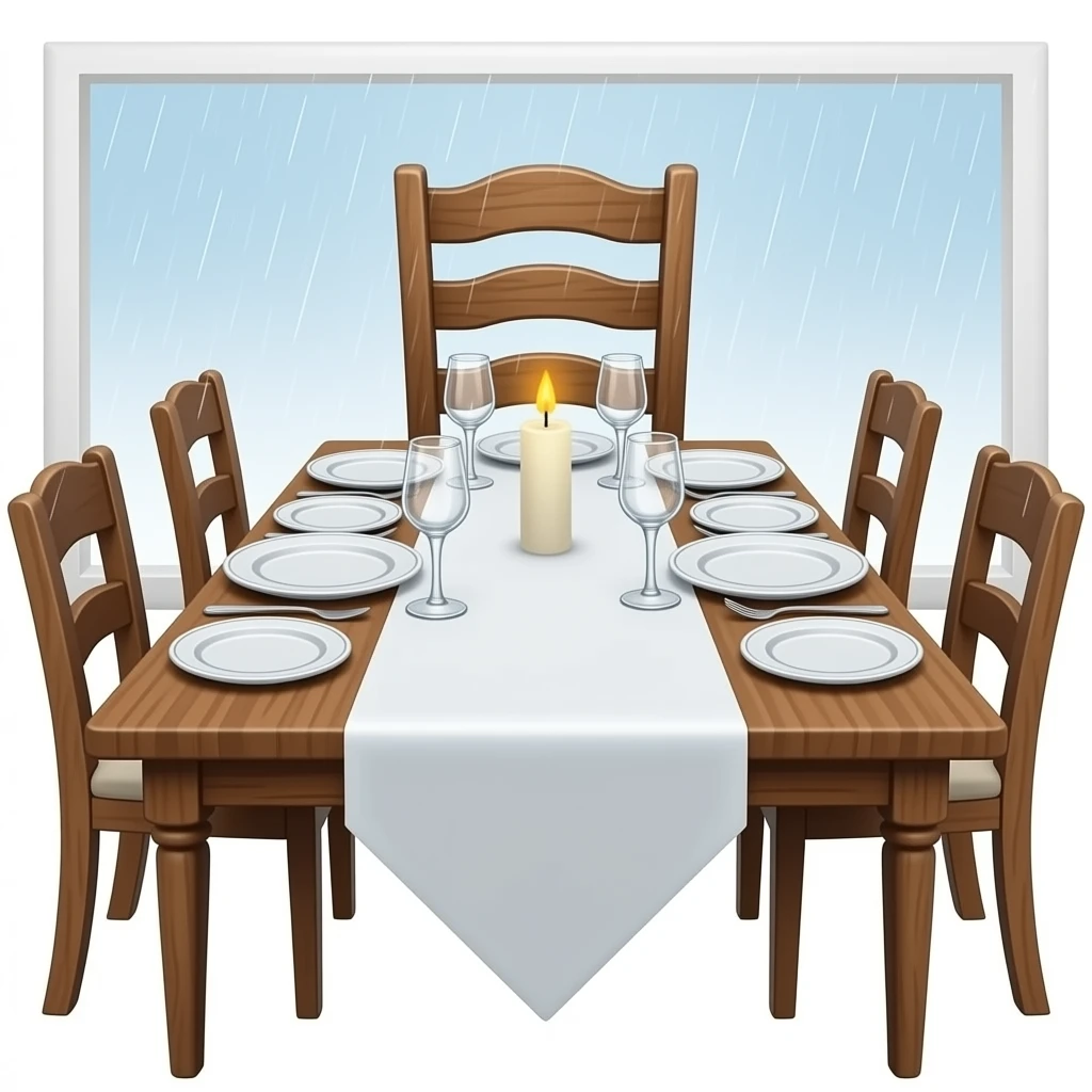 table de restaurant emoji