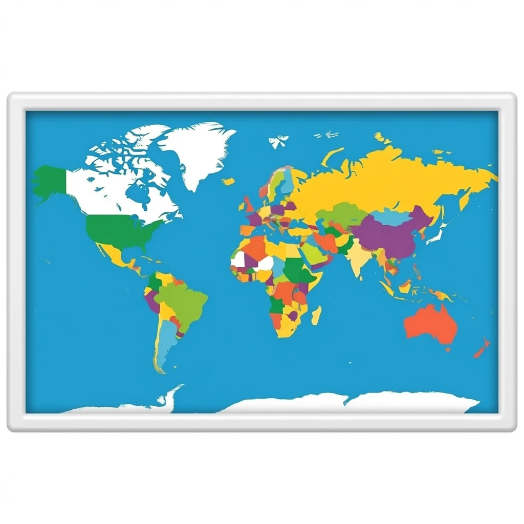World Map With Countries emoji