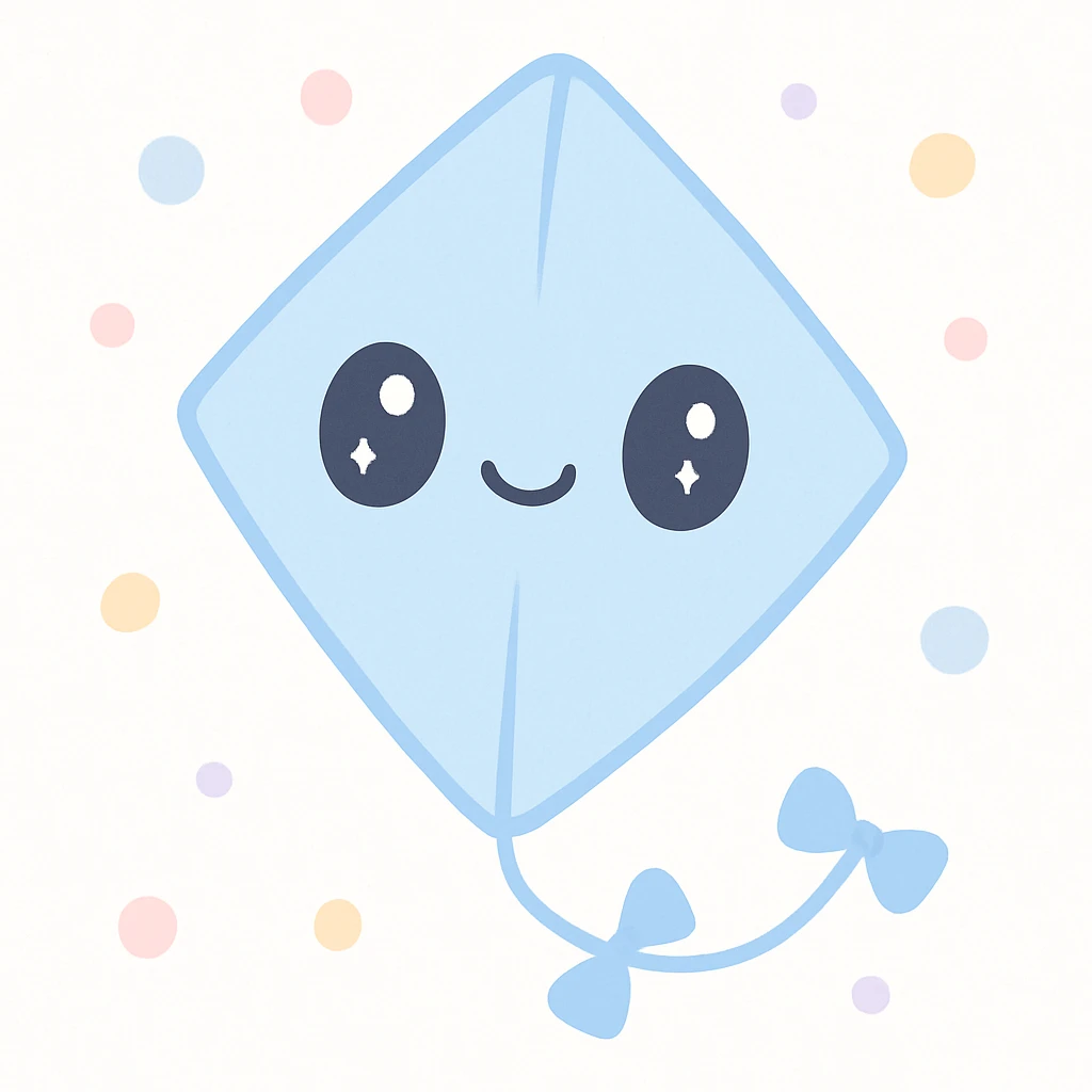 A blue kite with the hex color code c8e1fc emoji
