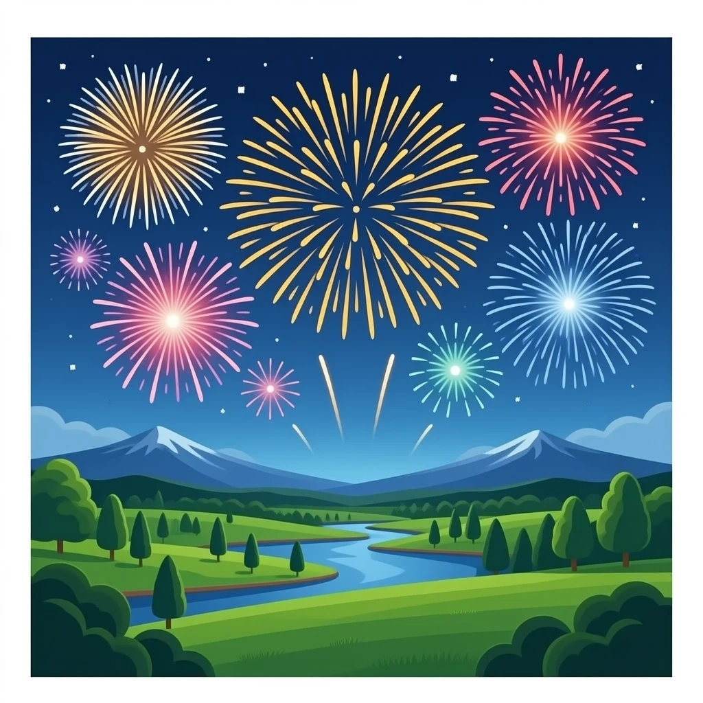 fireworks over colonial america emoji