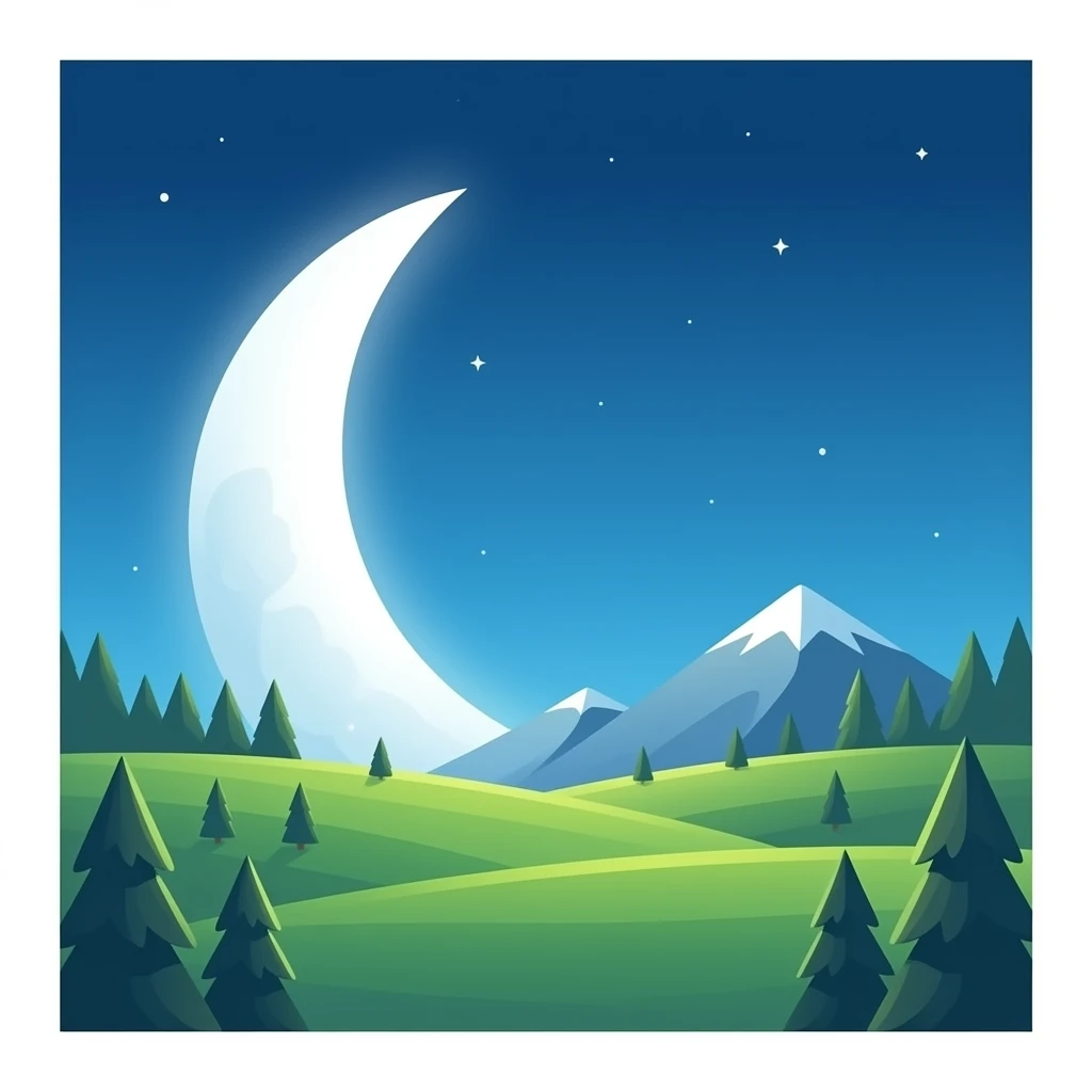 Sharp moon emoji