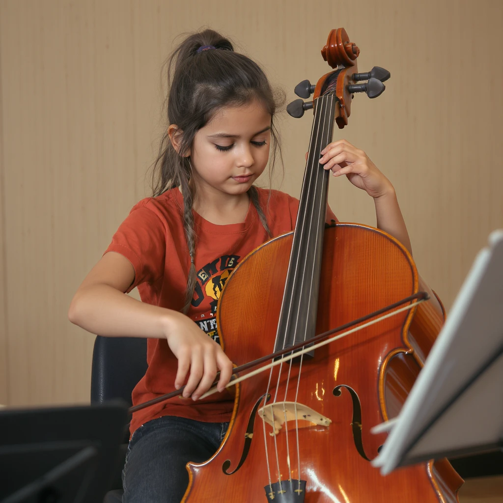 girl playing cello emoji