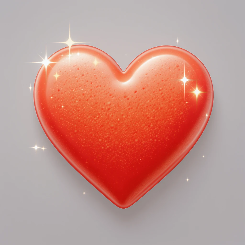 food heart emoji, shiny, with sparkles, no background emoji