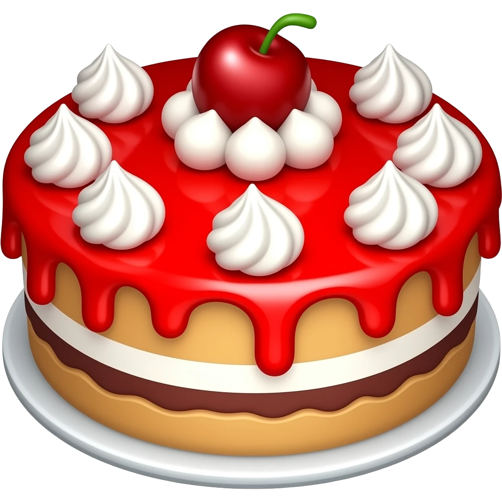red cake emoji