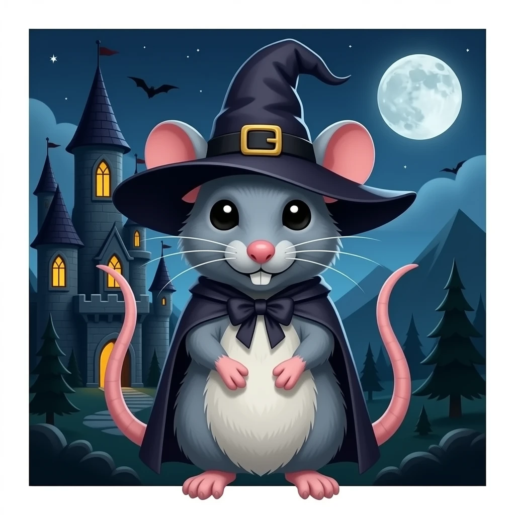 Castle disgusting gothic rat witch emoji