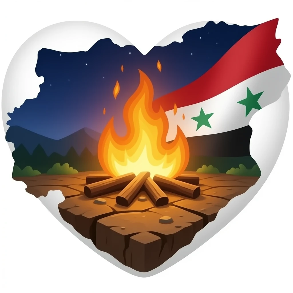 Syria's heart is on fire emoji