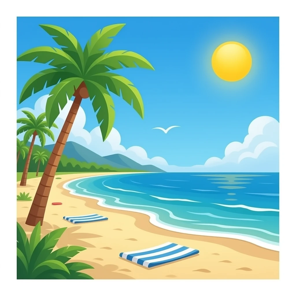 Beach front emoji