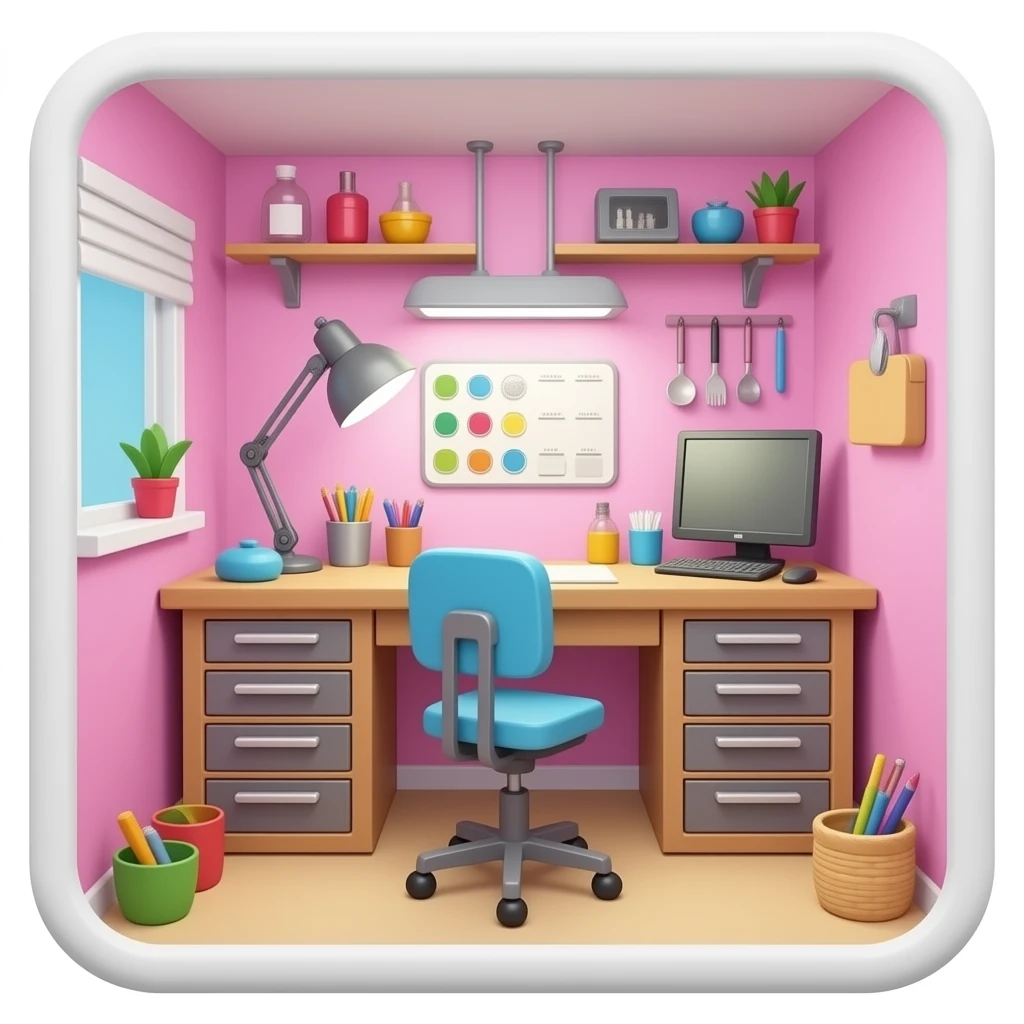 Workshop pink emoji