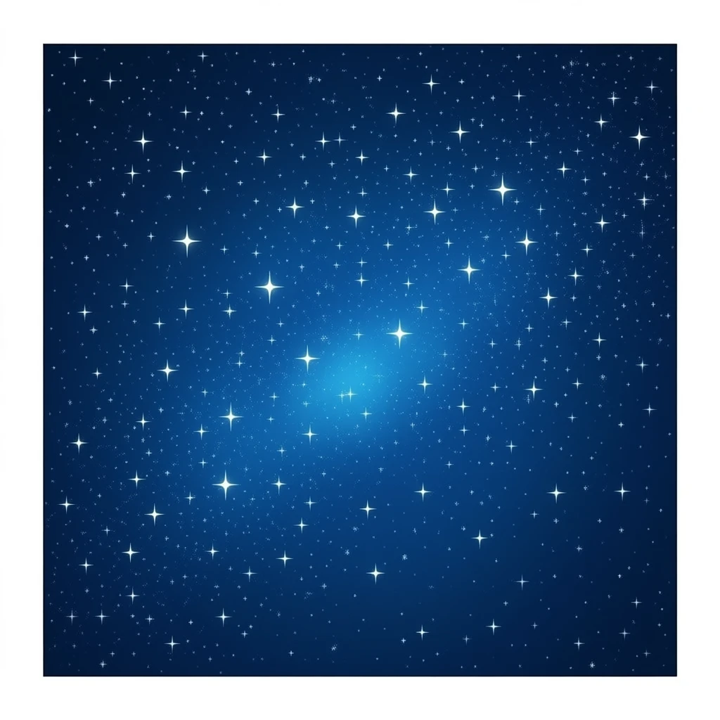 dark blue night sky filled with a lot of sparkling stars emoji