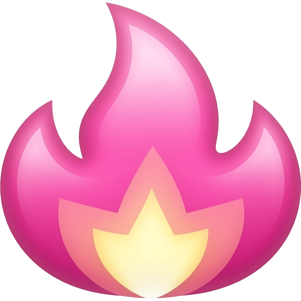 Pink fire emoji