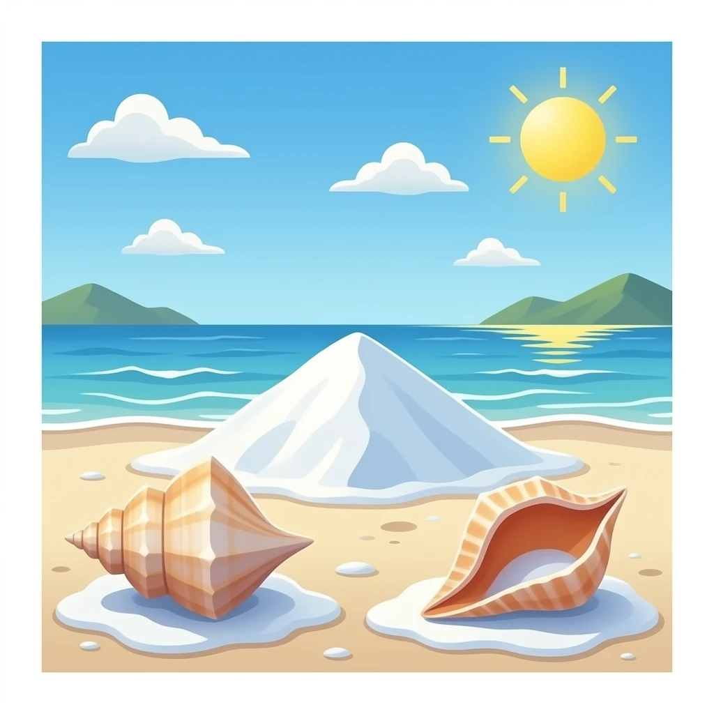 seashells salt beach emoji | AI Emoji Generator