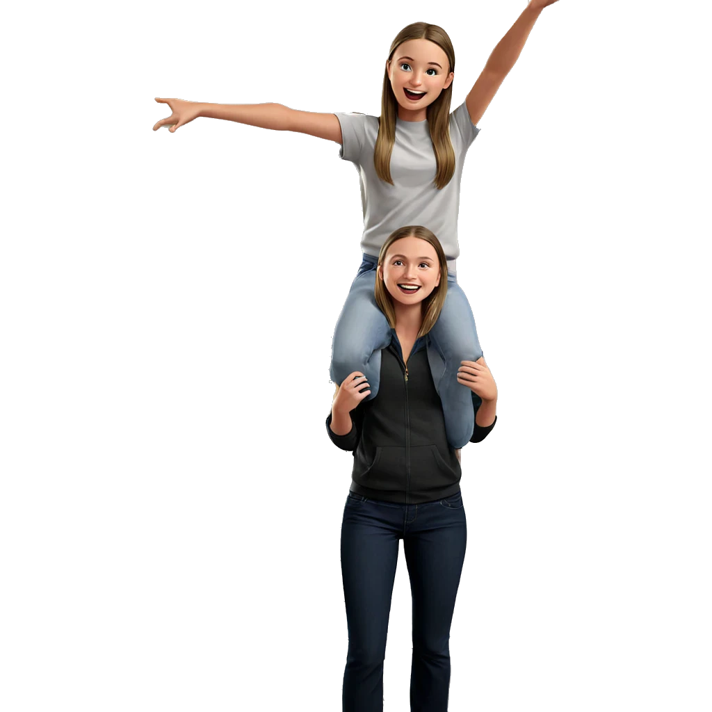 girls having fun indoors emoji
