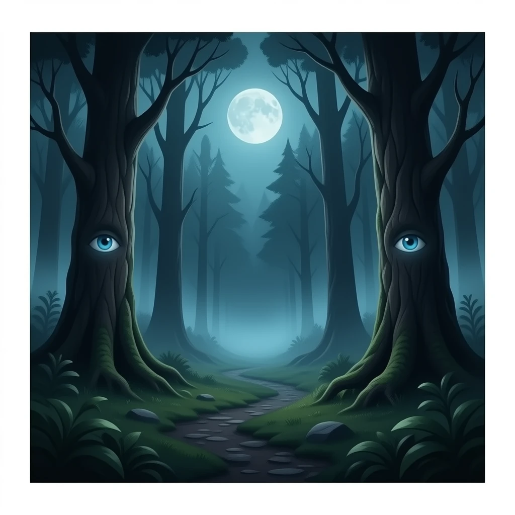 Forest scary emoji
