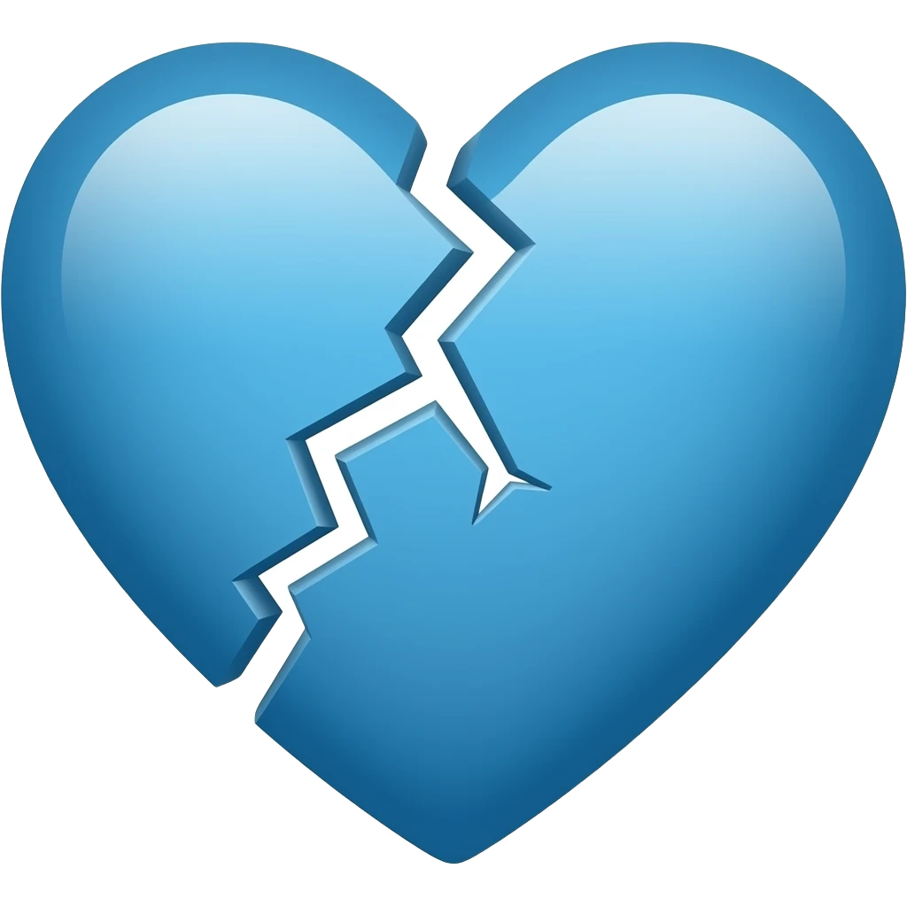 Corazon roto azul emoji