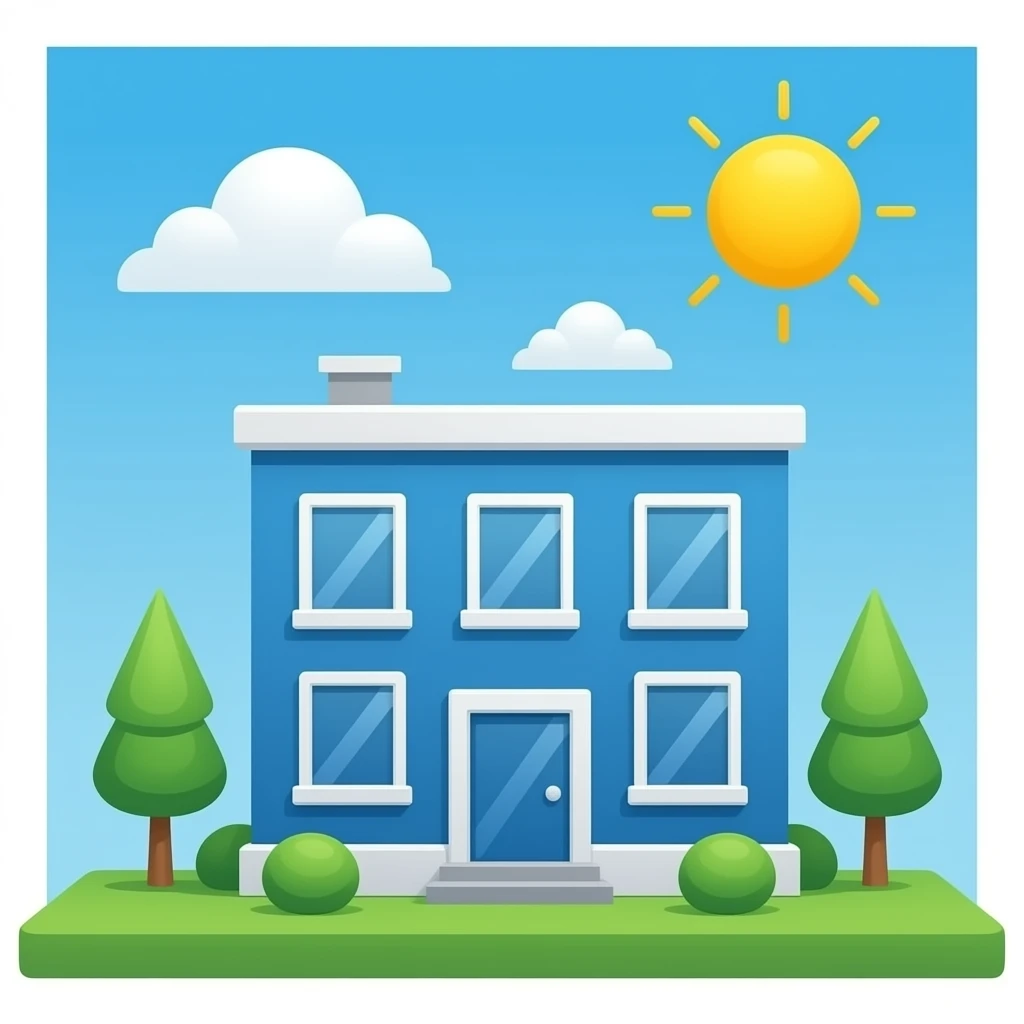 Blue Building emoji