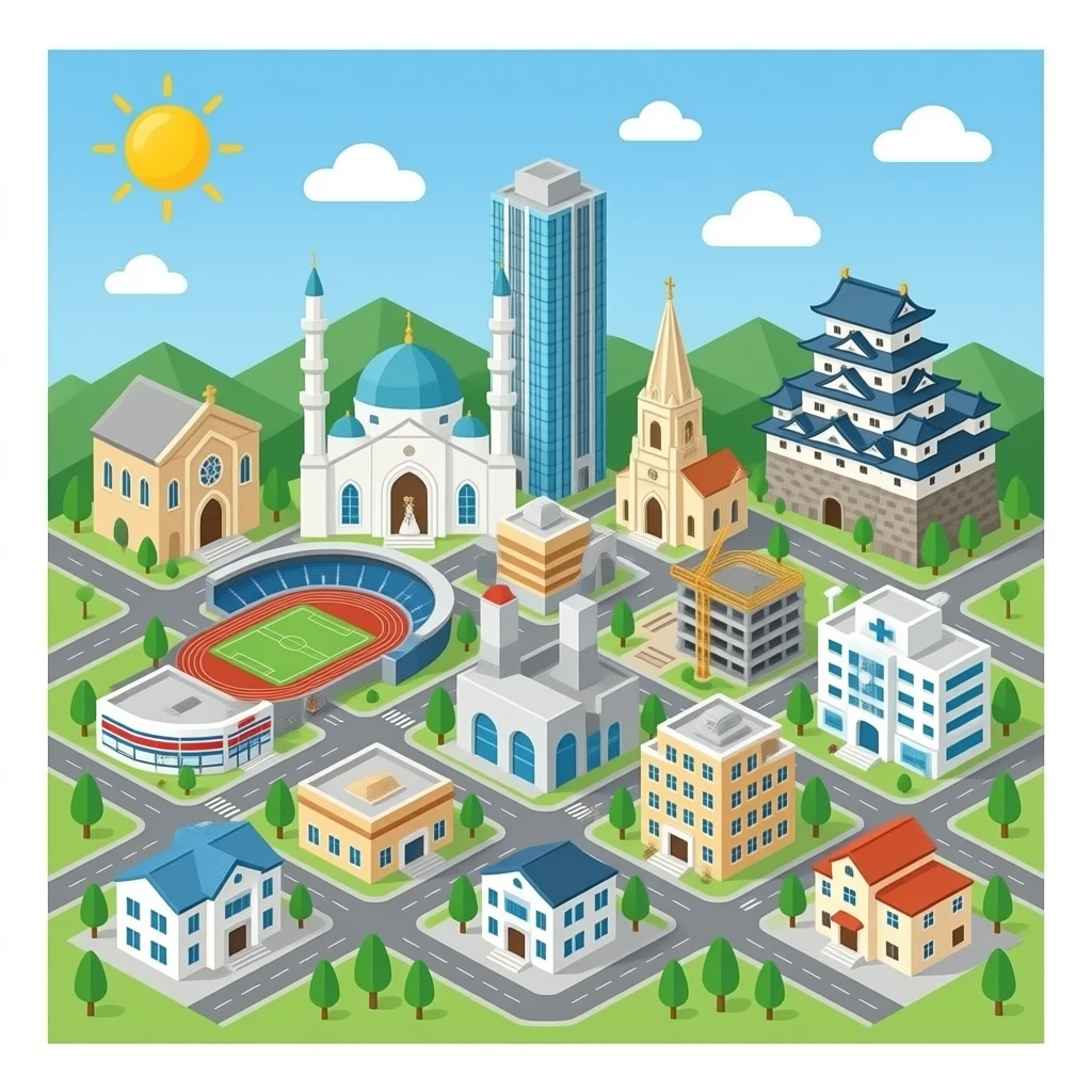 🏙️🕍🕌🛕⛪💒🏩🏯🏰🏗️🏢🏭🏬🏪🏟️🏦🏫🏨🏣🏤🏥🏘️ emoji