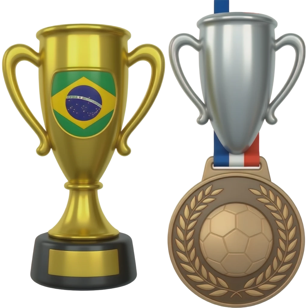 🥇🇧🇷⚽.   🥈🇳🇴⚽.    🥉🇨🇻⚽ emoji