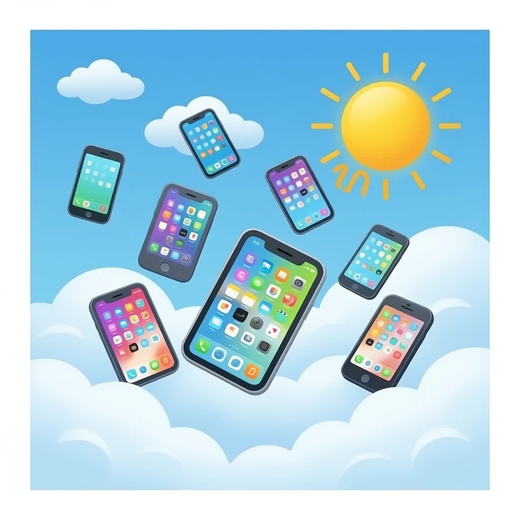 Multi phone in cloud emoji