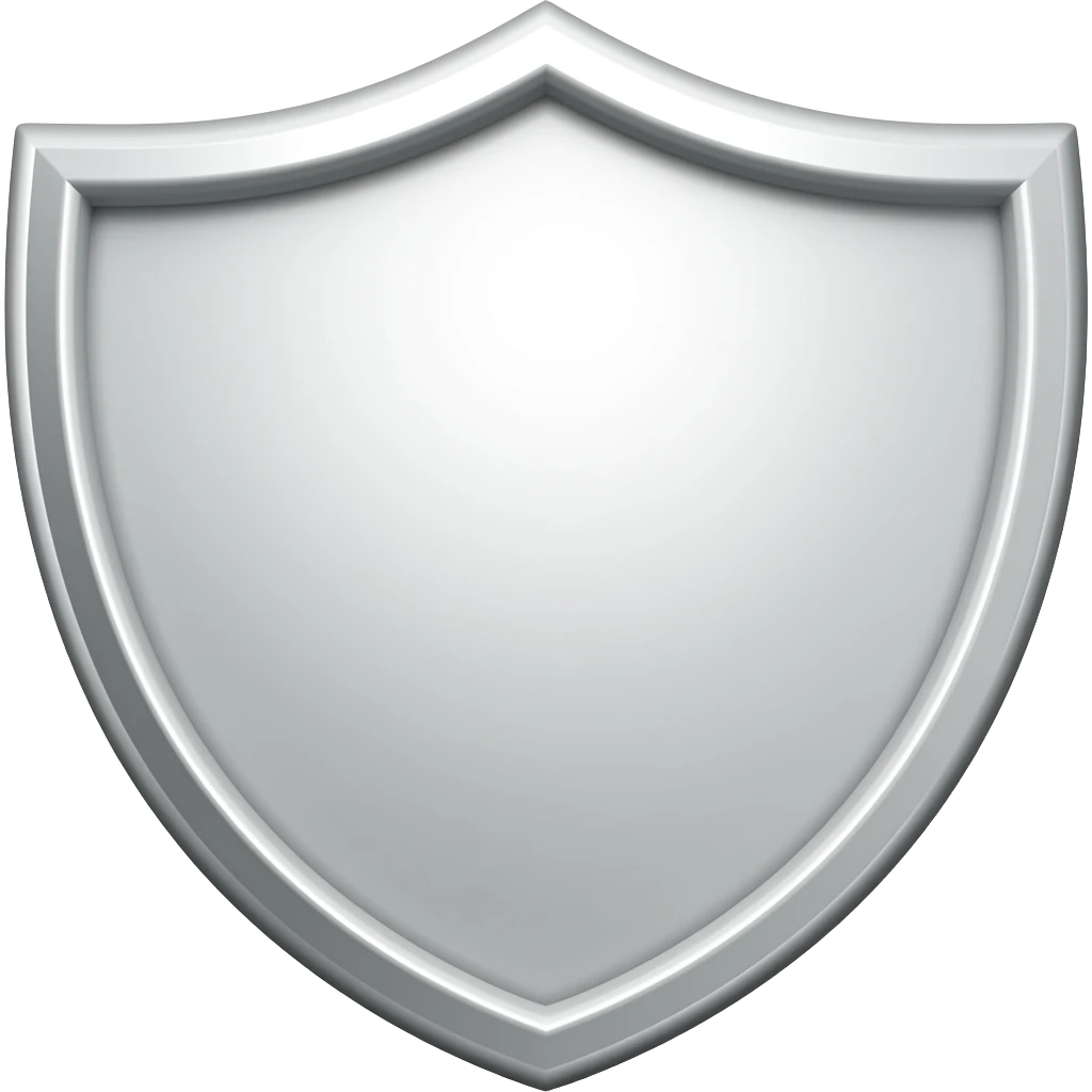 safe emoji like 🛡️ but white emoji