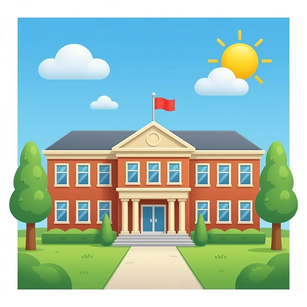 edificio escolar emoji