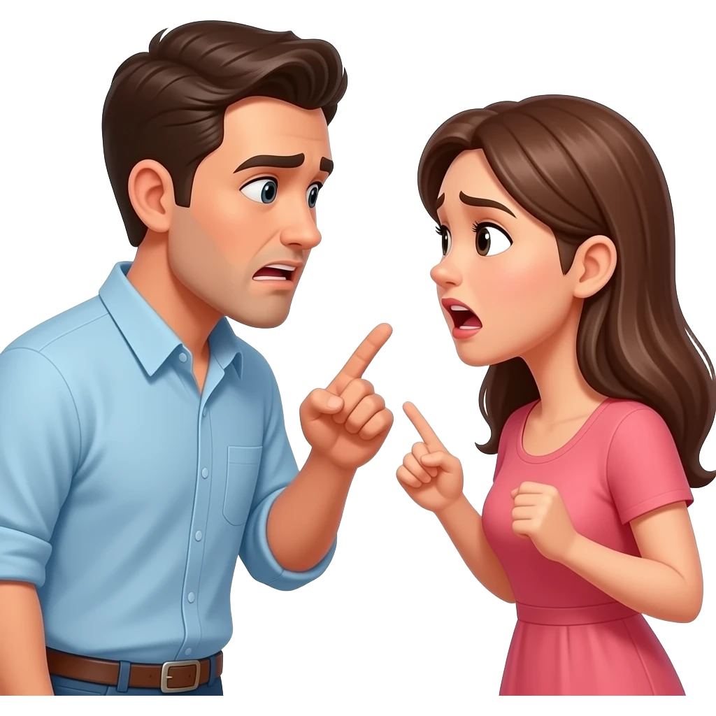 любовь в рамках  ругаются мужчина и женщина emoji