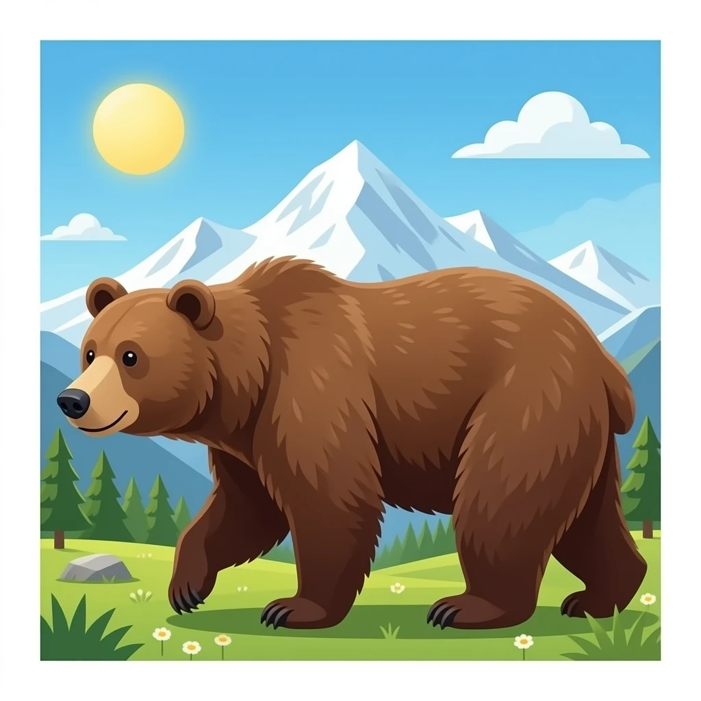 Mont-Blanc et ours emoji