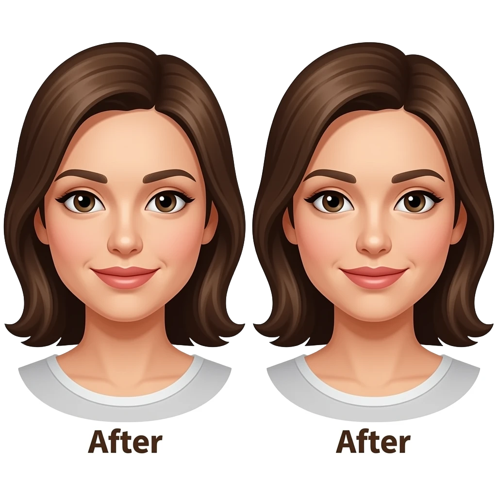 make up before and after emoji