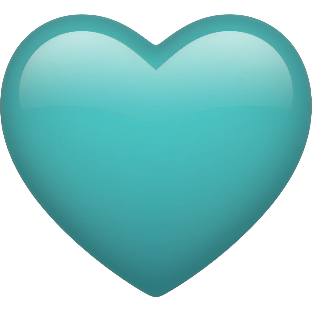 Teal heart emoji