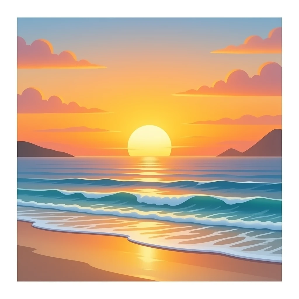 sunset beach emoji