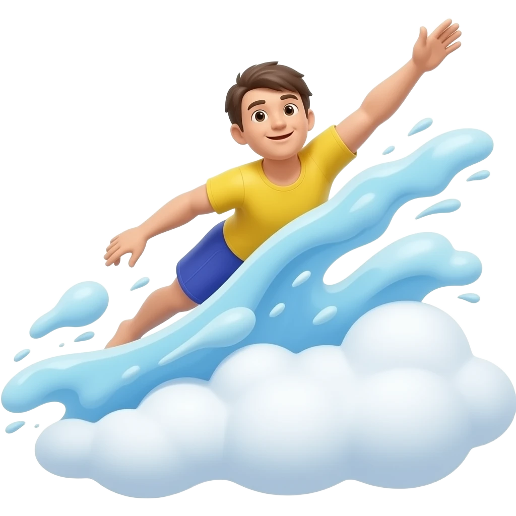 haz a alguien nadando en el cielo emoji